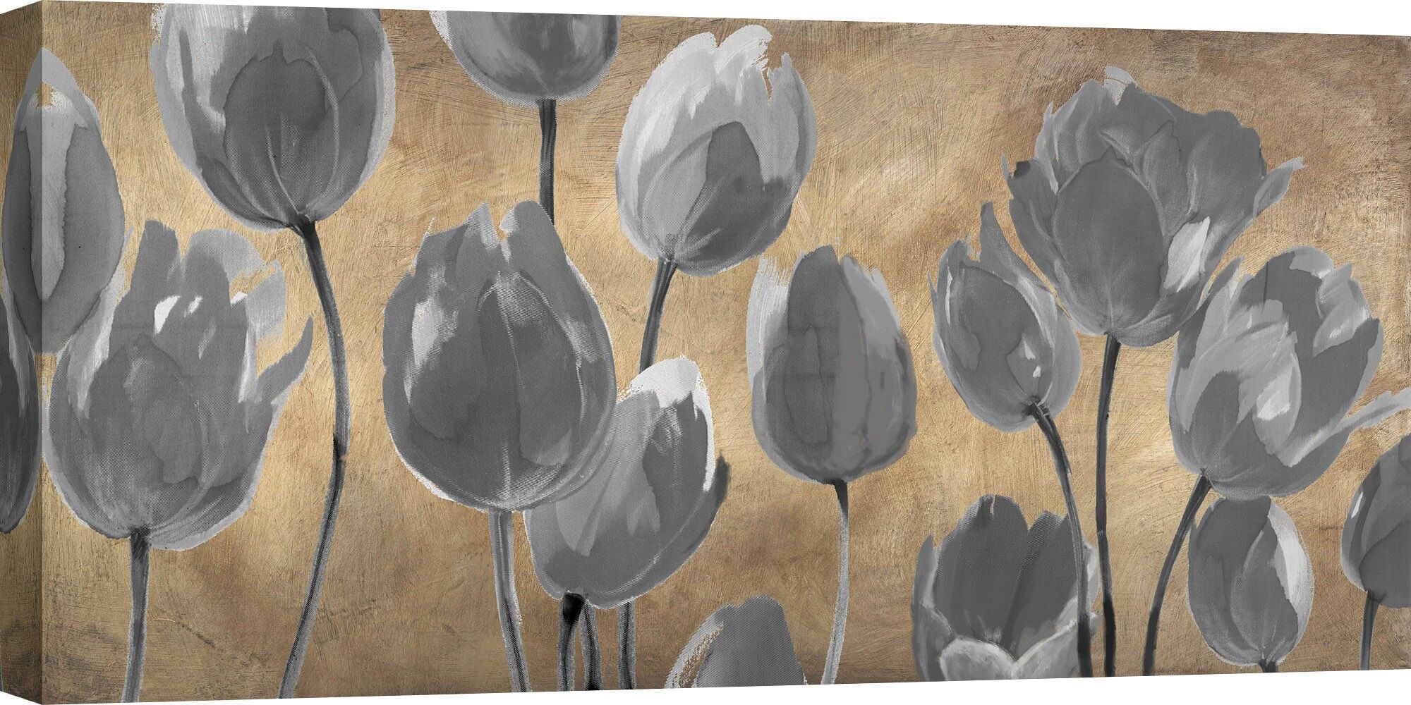 Quadro floreale moderno su tela: Luca Villa, Grey Tulips