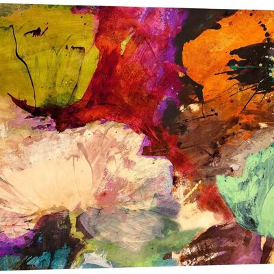 Peinture moderne avec des fleurs. Impression sur toile : Jim Stone, fleurs abstraites