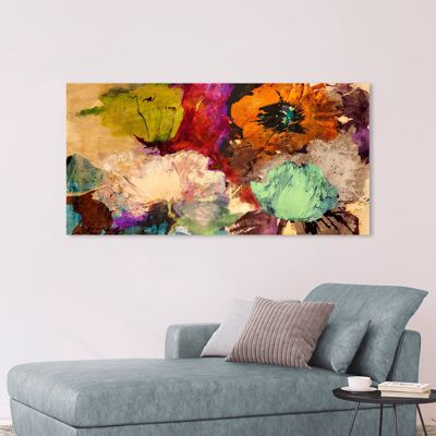 Modern painting with flowers. Canvas Print: Jim Stone, Abstract Flowers