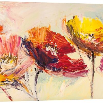 Peinture moderne avec des fleurs. Impression sur toile : Luigi Florio, Dans le vent