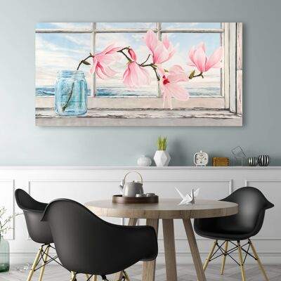 Peinture moderne sur toile : Rémy Dellal, Fleurs de Magnolia