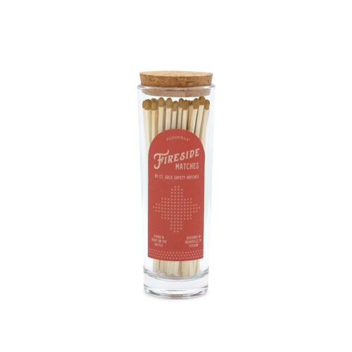 Fireside Tall Safety Matches - Red/Gold Tip