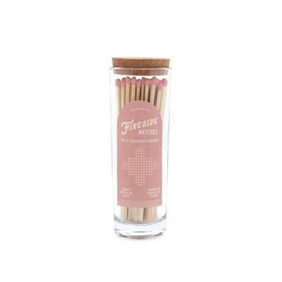 Fireside Tall Safety Matches - Blush Pink Tip