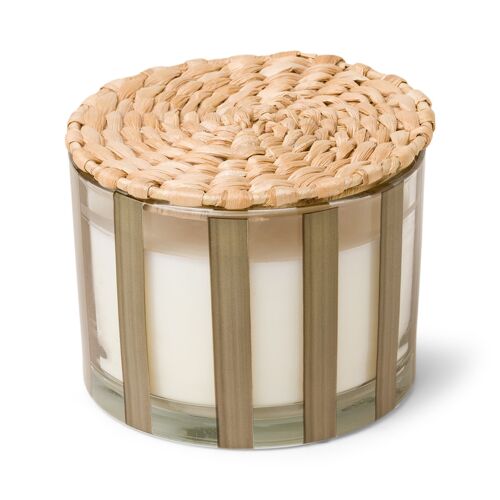 Al Fresco 340g Toupe Glass Candle - Cotton Teak