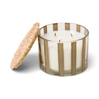 Bougie en Verre Toupe Al Fresco 340g - Coton Teck 2