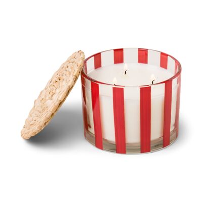 Al Fresco 340g Toupe Glass Candle - Rosewood Vanilla