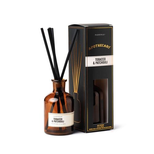 Apothecary 88ml Amber Glass Diffuser - Tabacco & Patchouli