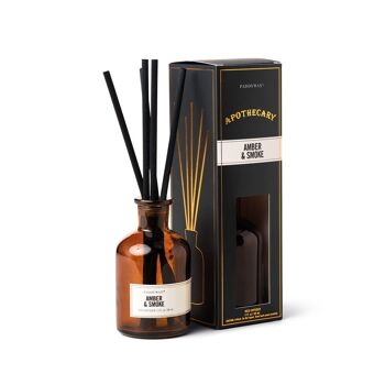 Apothecary Diffuseur en Verre Ambré 88 ml - Ambre et Fumée