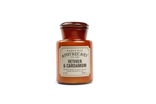 Apothecary 226g Glass Jar Candle - Vetiver + Cardamom