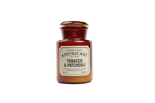 Apothecary 226g Glass Jar Candle - Tobacco + Patchouli
