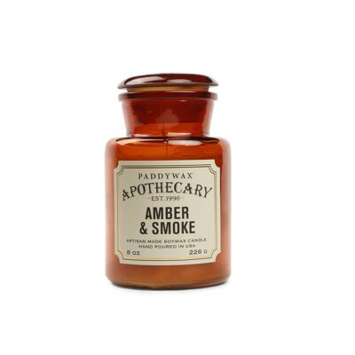 Apothecary 226g Glass Jar Candle - Amber + Smoke