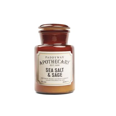 Apothecary 226g Glass Jar Candle - Sea Salt + Sage