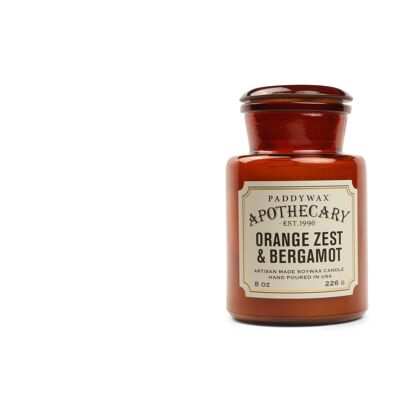 Apothecary 226g Glass Jar Candle - Orange Zest + Bergamot