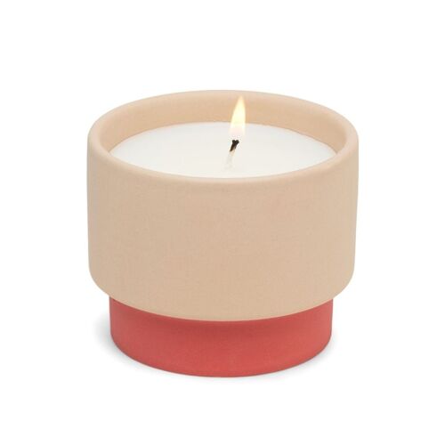 Colour Block 170g Tan Ceramic Candle - Amber & Smoke