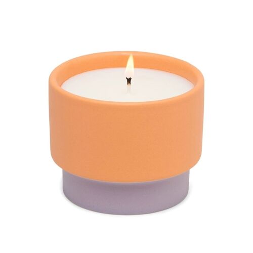 Colour Block 170g Orange Ceramic Candle - Violet & Vanilla