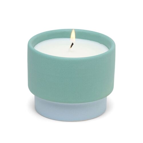 Colour Block 170g Green Ceramic Candle - Saltwater Suede