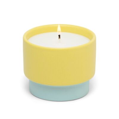Colour Block 170g Yellow Ceramic Candle - Minty Verde