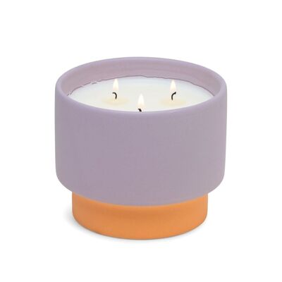 Colour Block 453g Purple Ceramic Candle - Violet & Vanilla