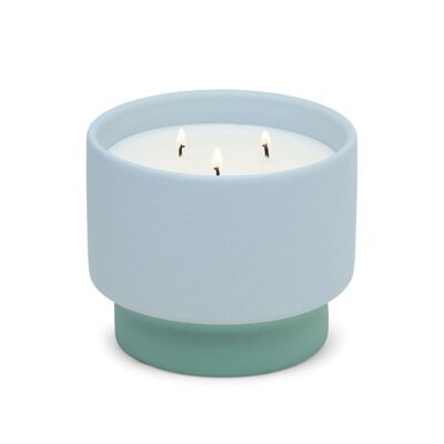 Colour Block 453g Blue Ceramic Candle - Saltwater Suede