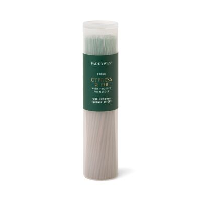 Cypress & Fir 100 bâtons d'encens verts dans un bocal en verre