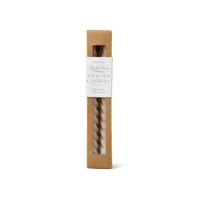 Cypress & Fir Twisted Tapers Cobre metálico - Paquete de 2