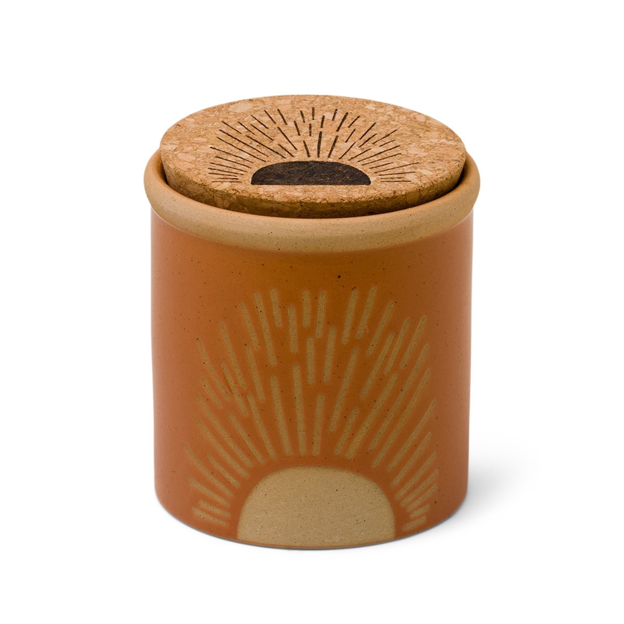 Dune 226g Candela in ceramica terracotta - Fiore di cactus e aloe