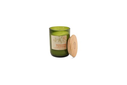 Eco Green 226g Recycled Glass Candle Candle - Mandarin + Lavender