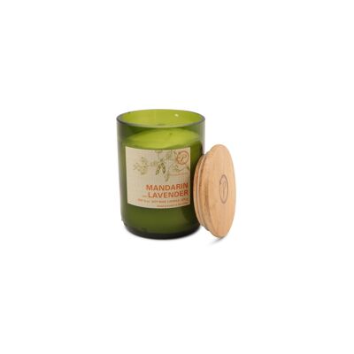 Eco Green 226g Recycled Glass Candle Candle - Mandarin + Lavender