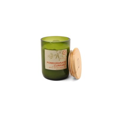 Candela in vetro riciclato Eco Green da 226 g - Melograno + Ribes