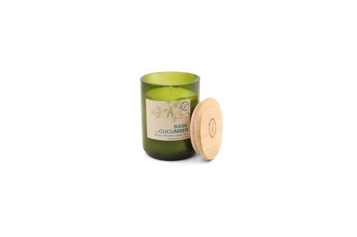 Eco Green 226g Recycled Glass Candle Candle - Basil + Cucumber
