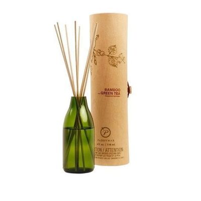 Eco Green 118ml Recycled Glass Diffuser - Bamboo + Green Tea