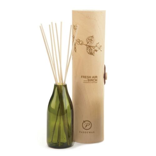 Eco Green 118ml Recycled Glass Diffuser - Fresh Air + Birch