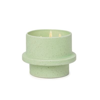 Folia Keramikkerze matt gesprenkelt (326 g) – Salbeigrün – Bambus & grüner Tee