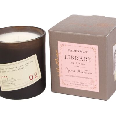 Bougie Library 170g - Jane Austen : Gardénia, Tubéreuse + Jasmin