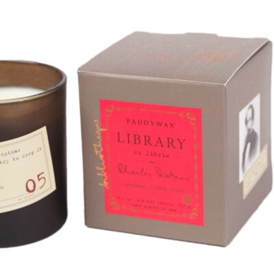 Library 170g Candle - Charles Dickens: Tangerine, Juniper + Clove