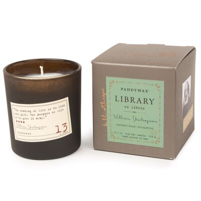 Library 170g Candle - William Shakespeare: Papyrus, Palm + Eucalyptus
