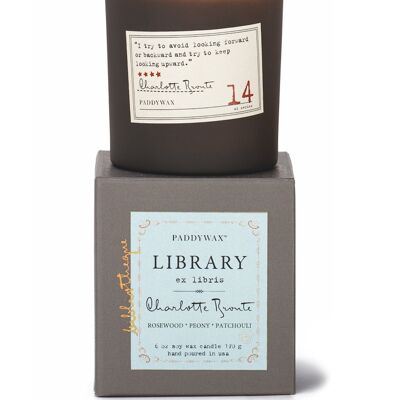 Library 170g Candle - Charlotte Bronte: Rosewood, Peony + Patchouli