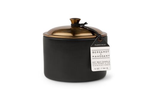 Hygge 141g Black Ceramic Candle - Bergamot + Mahogony