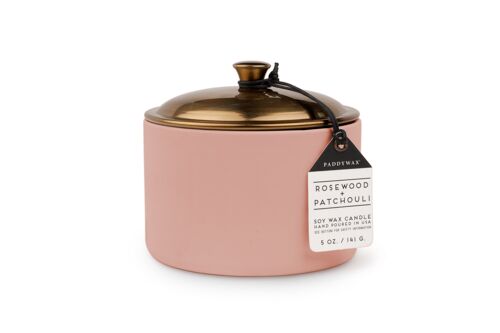 Hygge 141g Blush Ceramic Candle - Rosewood + Patchouli