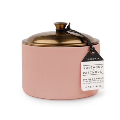 Hygge 141g Blush Ceramic Candle - Rosewood + Patchouli