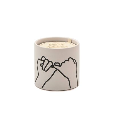 Impressions 163g White Ceramic Candle - Pinky Promise - Wild Fig + Cedar