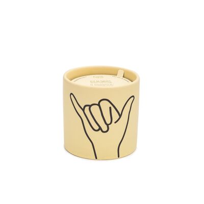 Impressions 163g Yellow Ceramic Candle - Hang Loose - Ocean Rose + Bay