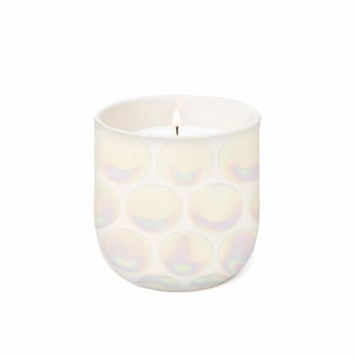 Lustre Ceramic Candle (283g) - Matte Ivory - Dots - Tobacco Vanilla