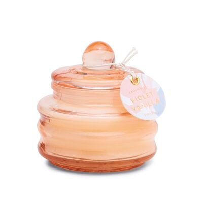 Beam 85g Pink Small Glass Vessel And Lid - Violet Vanilla
