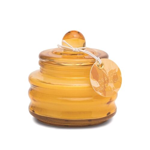 Beam 85g Ochre Small Glass Vessel And Lid - Tobacco Patchouli