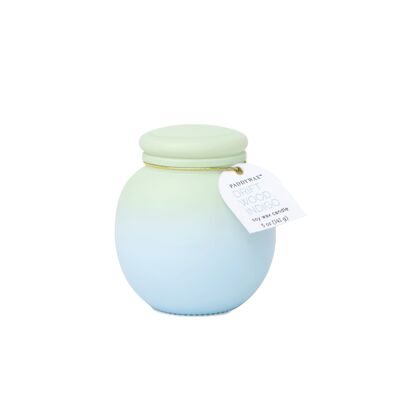 Bougie en Verre Orb Ombre (141g) - Vert & Bleu - Bois flotté Indigo