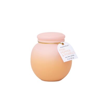 Orb Ombre Glass Candle (141g) - Pink & Orange - Pink Pepper & Pomelo