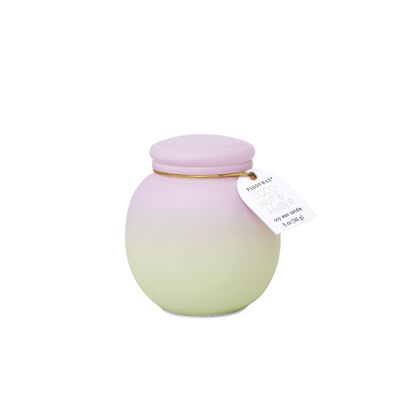 Candela in vetro Orb Ombre (141g) - Viola e verde - Cocco e ambra