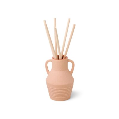 Santorini 118ml Pink Ceramic Diffuser - Black Fig & Olive