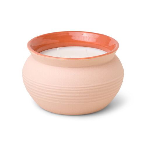 Santorini 368g Pink Ceramic Candle - Black Fig & Olive